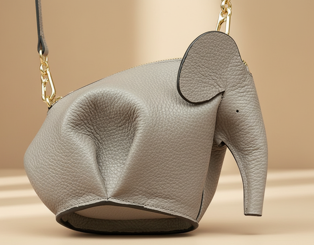 HAVA Éléphant 3D Crossbody – Artistic Statement Bag