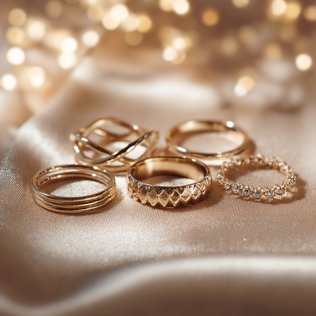 Minimal gold and silver rings — stackable modern jewelry by HAVA STORE.