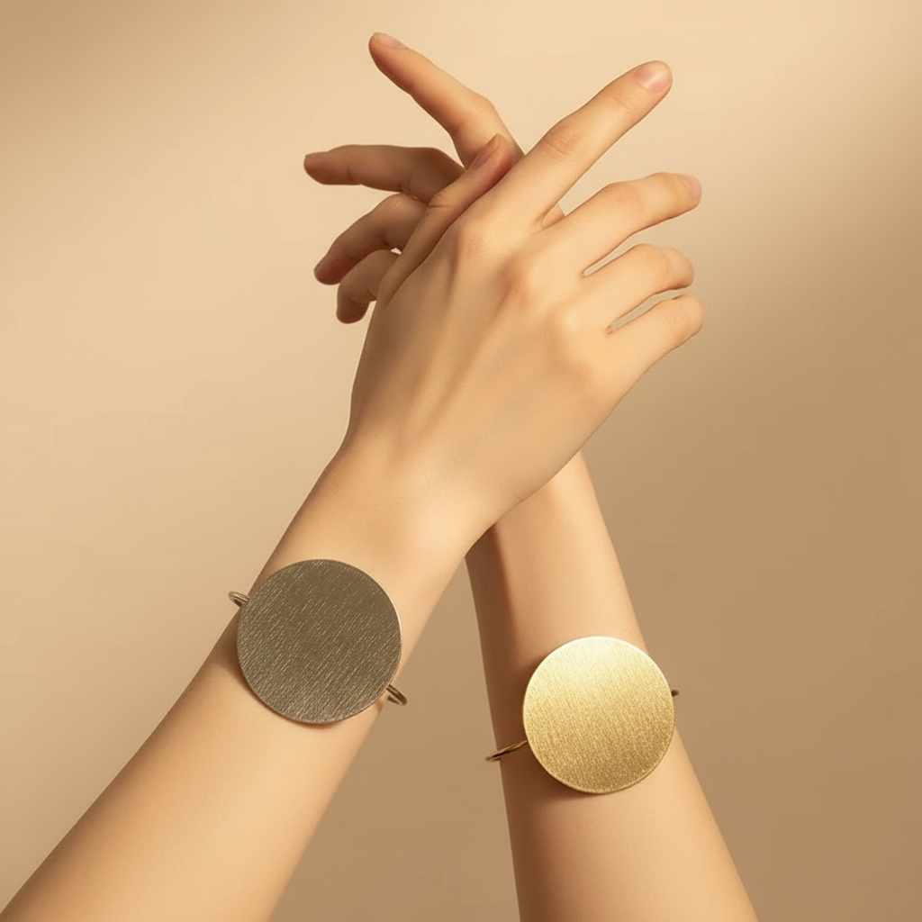 Modern Geometric Metal Bracelet – Trendy Statement Jewelry for Women