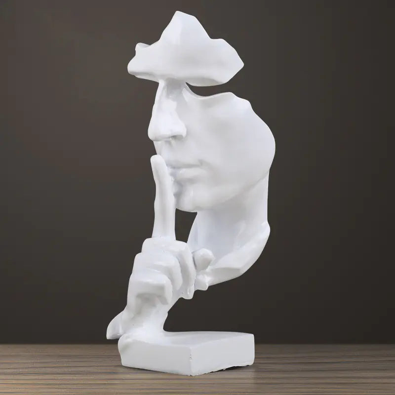 Abstract Gold Silent Figure – Modern Minimalist Home Sculpture