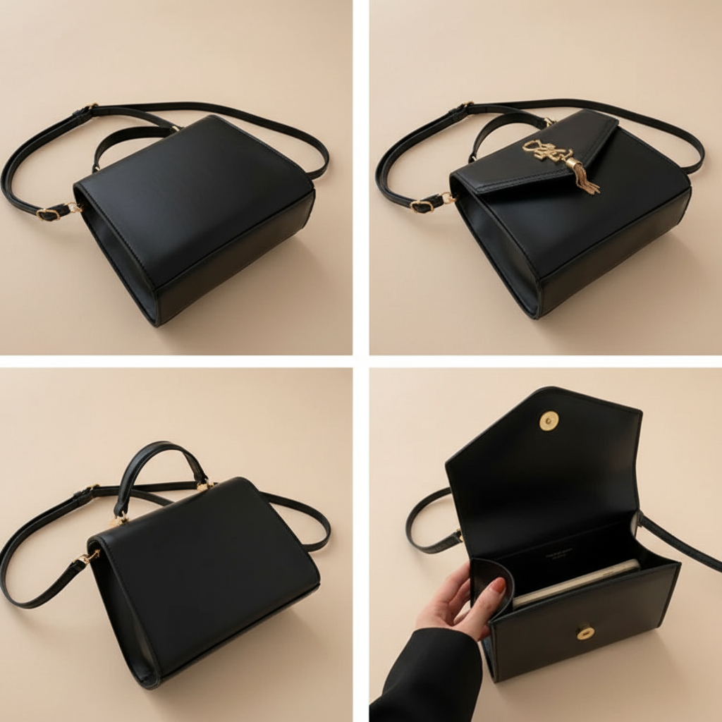 Elegant Tassel Chain Purse - Sophisticated Shoulder Bag for Women -