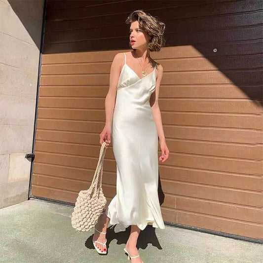 Minimalist Satin Slip Dress