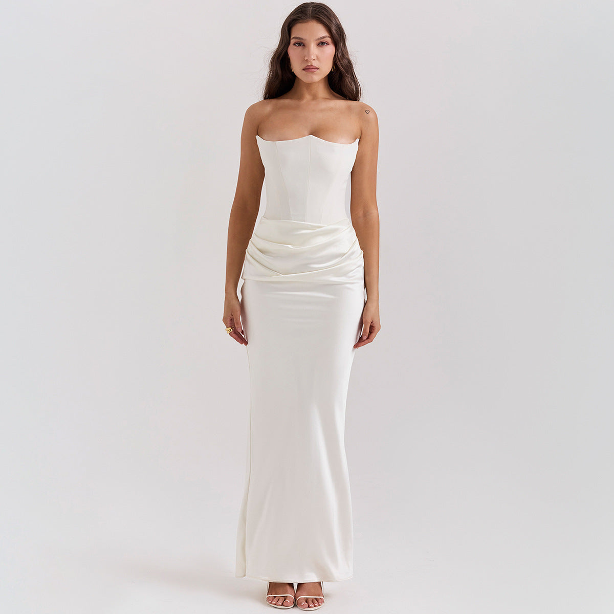 Slim Tube Top Long Evening Dress – Backless Party Fashion