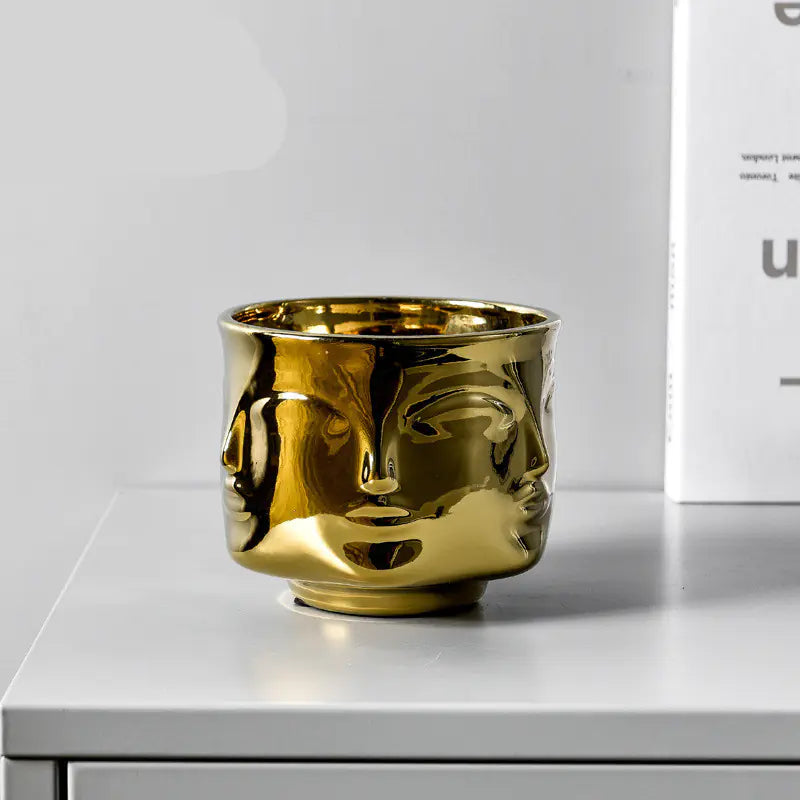 Nordic Creative Face Planter – Modern Ceramic Home Decor