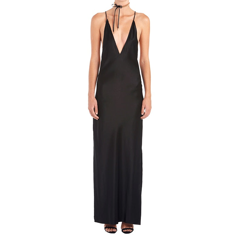 Silky Satin Evening Dress