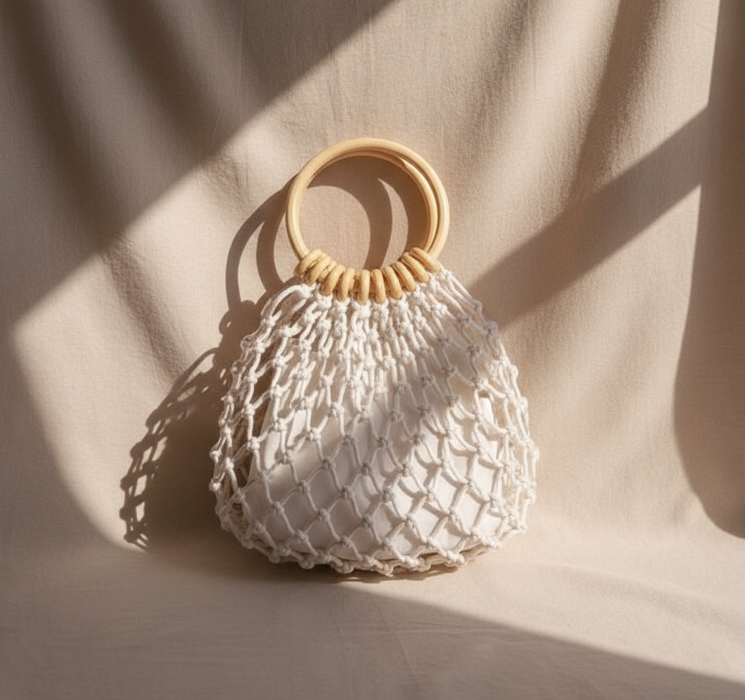 Soft Cotton Bow Bag – Elegant and Timeless Design