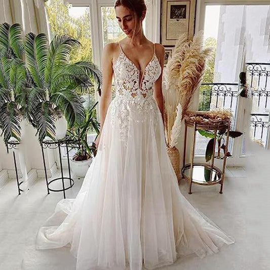 Woman's Lace Wedding Dress