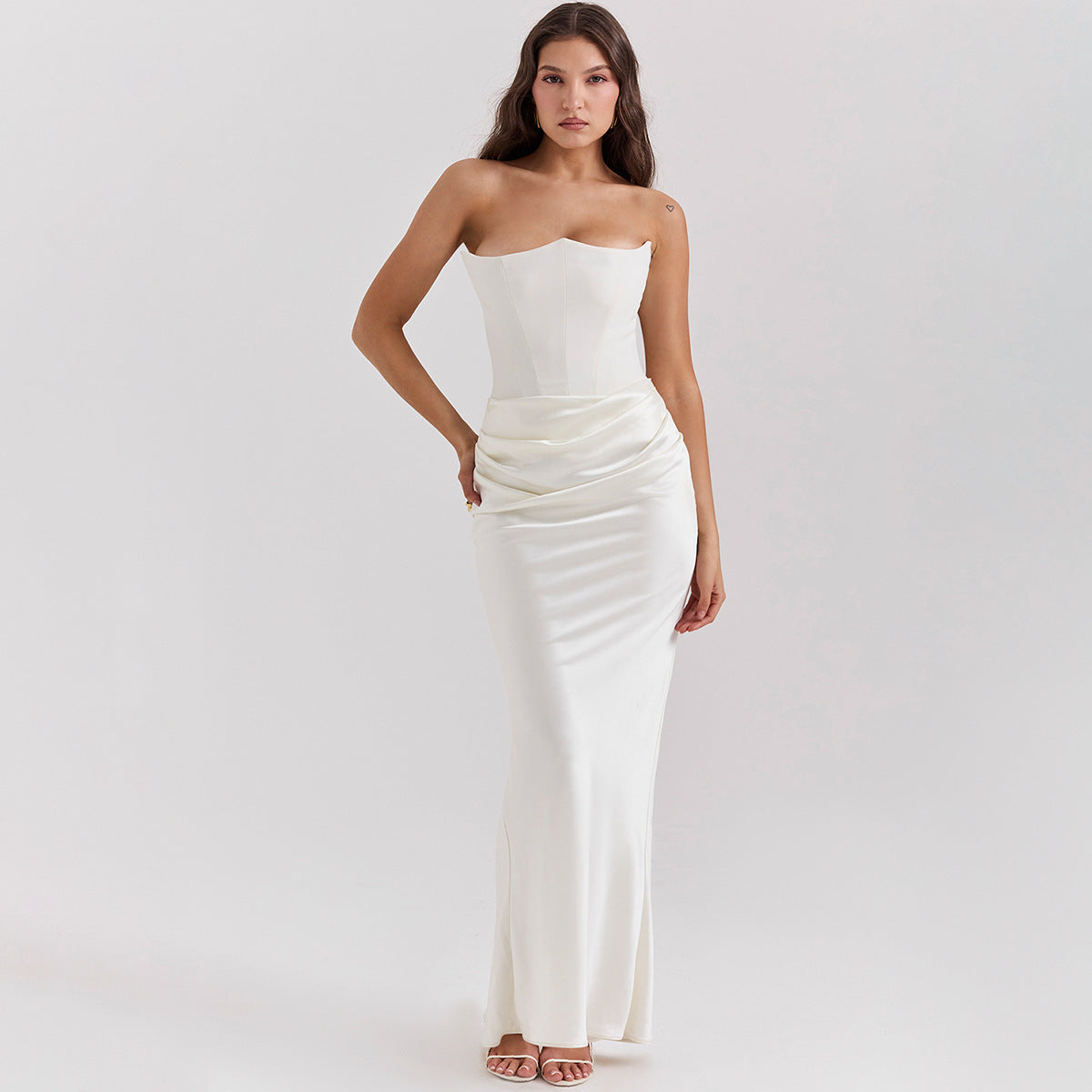 Slim Tube Top Long Evening Dress – Backless Party Fashion