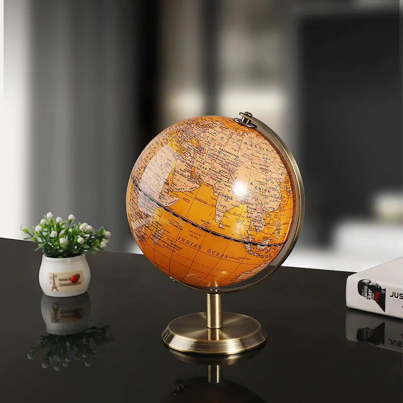 Modern Black & Gold Globe Sculpture – Luxury Home & Office Decor.