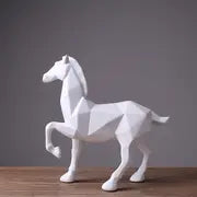 Modern Abstract White Horse Sculpture.