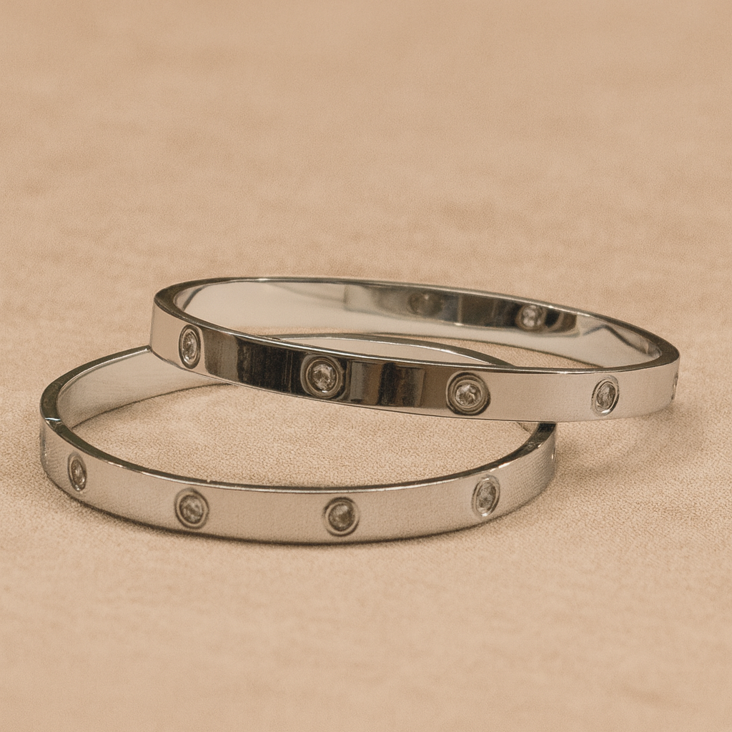 Classic Love-Inspired Stainless Steel Bangle