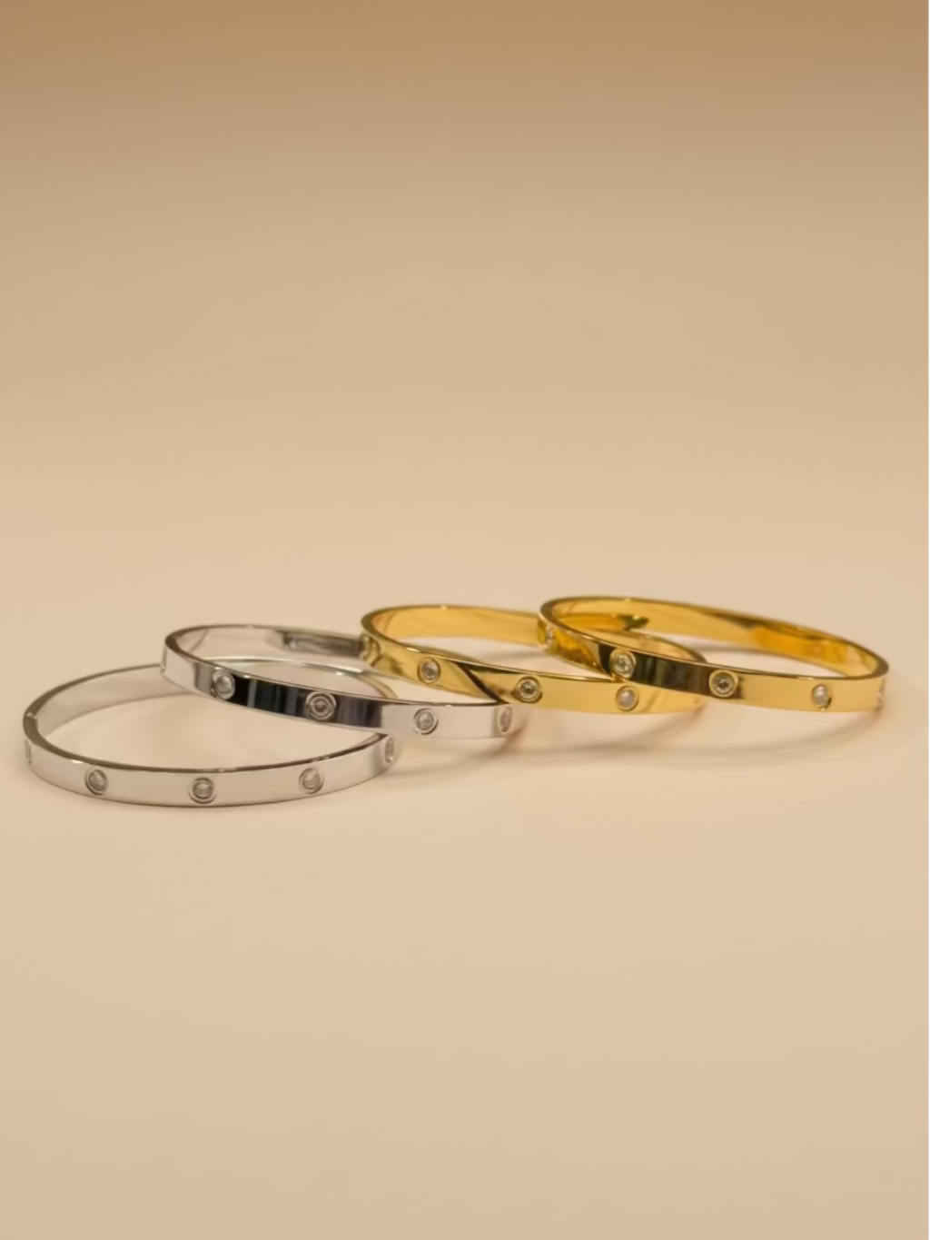 Classic Love-Inspired Stainless Steel Bangle