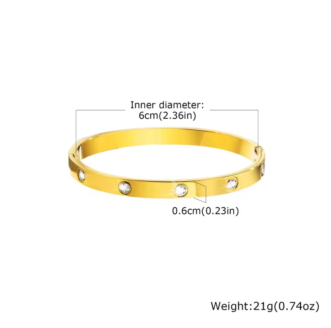 Classic Love-Inspired Stainless Steel Bangle
