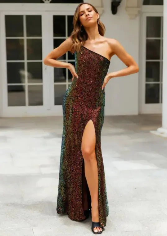 Women’s Ruffled A-Line Cocktail Dress