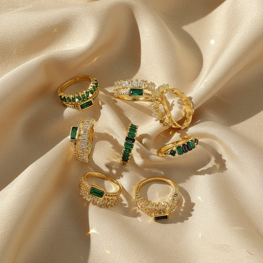 Modern Geometric Zircon Ring in Copper – Elegant Statement Piece