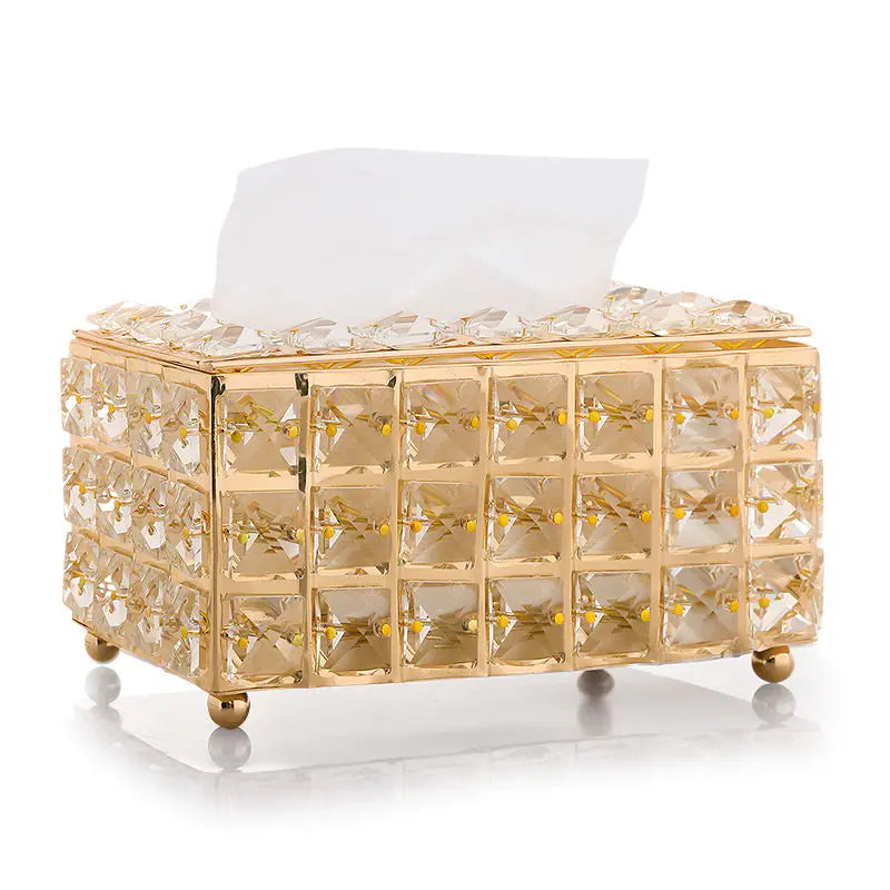 Crystal Glass Tissue Box – Modern Luxury Home Decor Accent