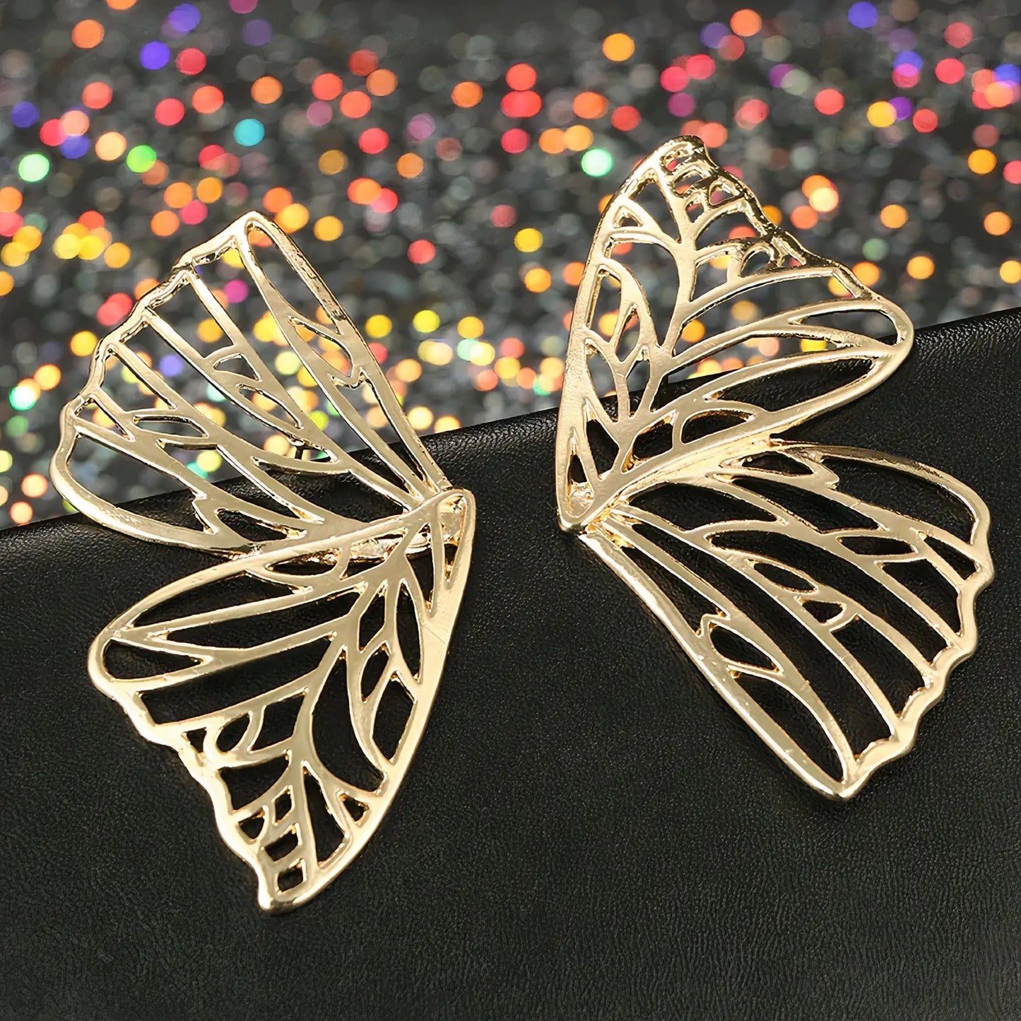 Silver Butterfly Drop Earrings