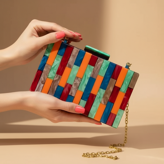 Prism Mosaic Acrylic Clutch