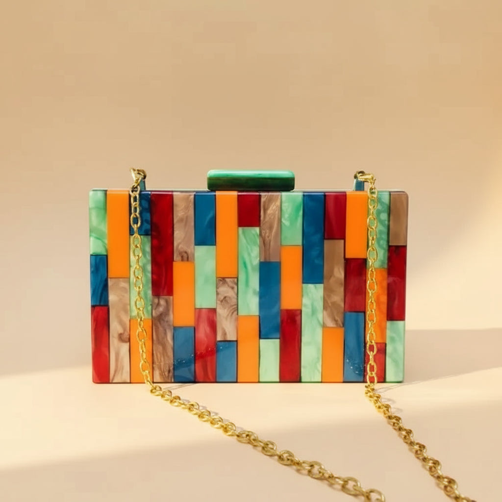 Prism Mosaic Acrylic Clutch