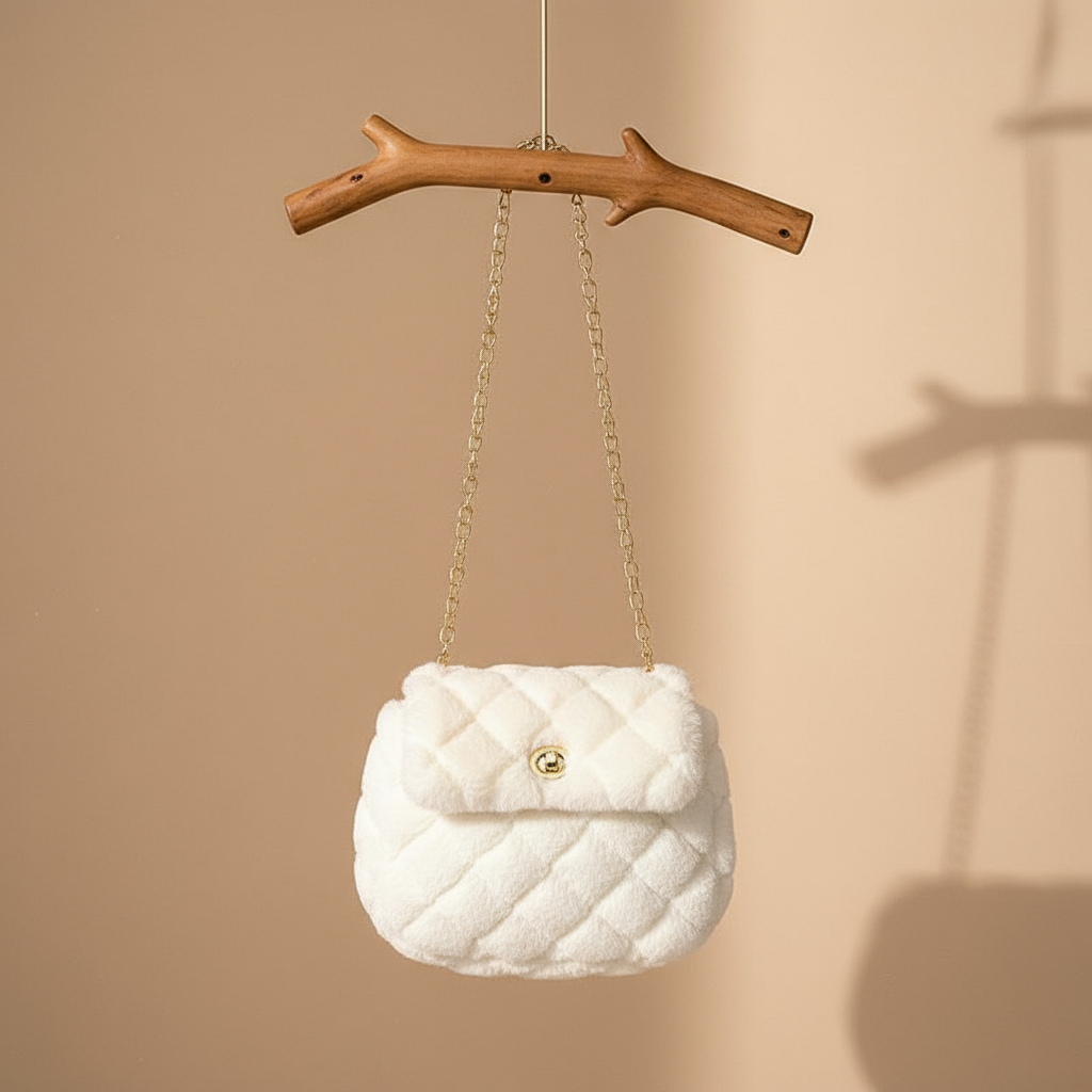 Soft Plush Chain Shoulder Bag