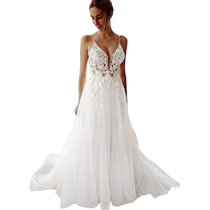 Woman's Lace Wedding Dress