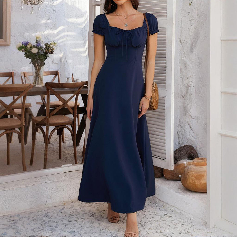 Romantic Off-Shoulder Maxi Dress – Summer Yellow Elegance