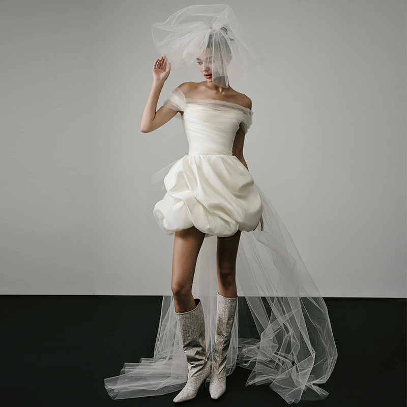 Bubble Mini Wedding Dress.