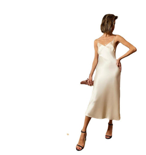 Minimalist Satin Slip Dress
