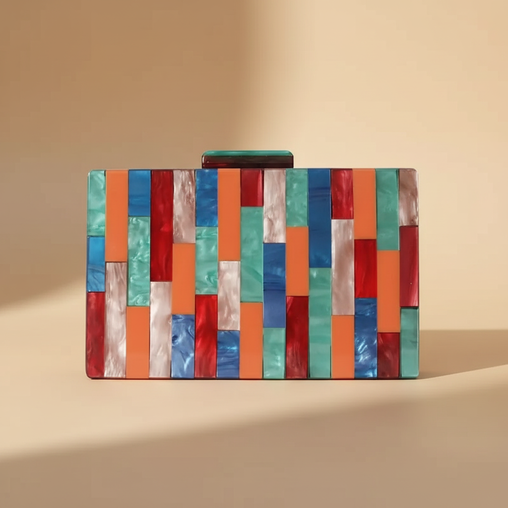Prism Mosaic Acrylic Clutch