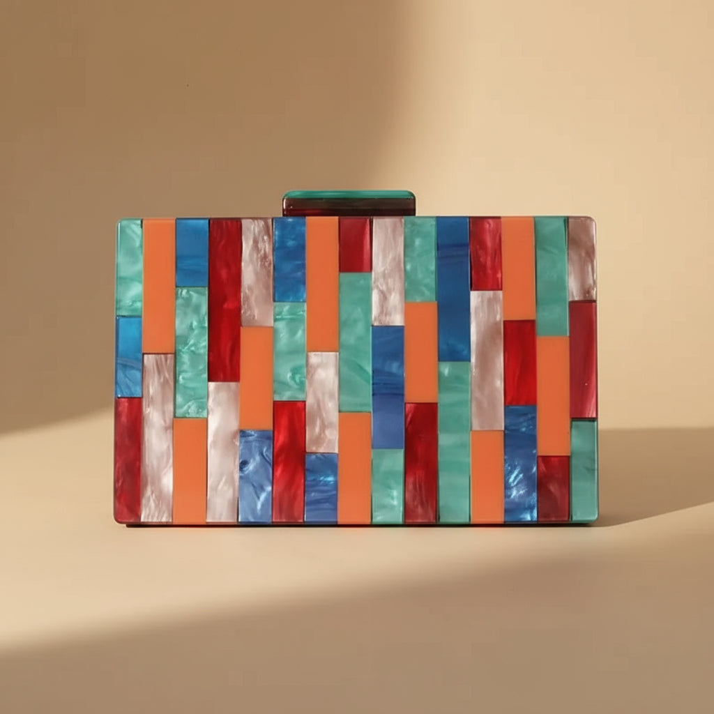 Prism Mosaic Acrylic Clutch