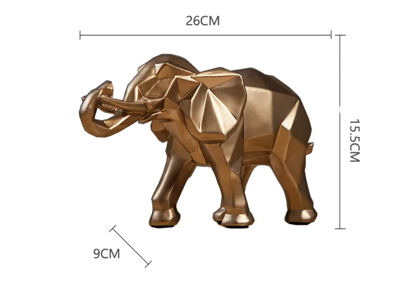 Elegant Elephant Figurine – Modern Resin Art for Stylish Homes