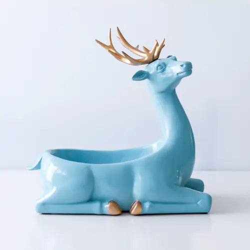 Modern Golden Deer Sculpture – Luxury Home Decor & Storage Accent