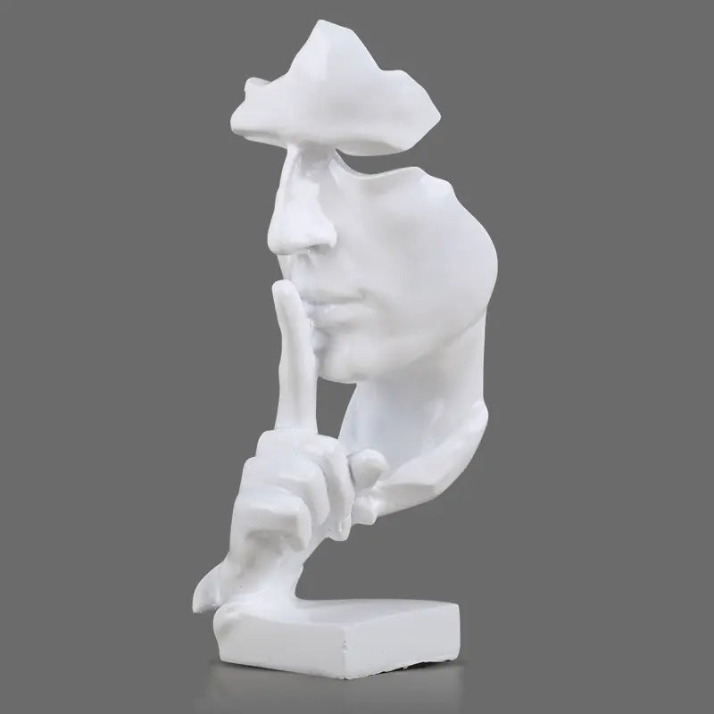 Abstract Gold Silent Figure – Modern Minimalist Home Sculpture